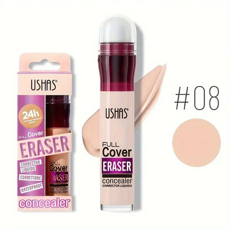 12 Color Liquid Concealer Moisturizing Rotating Sponge Head Concealer Long Lasting Lightweight Multi-use Foundation Makeup