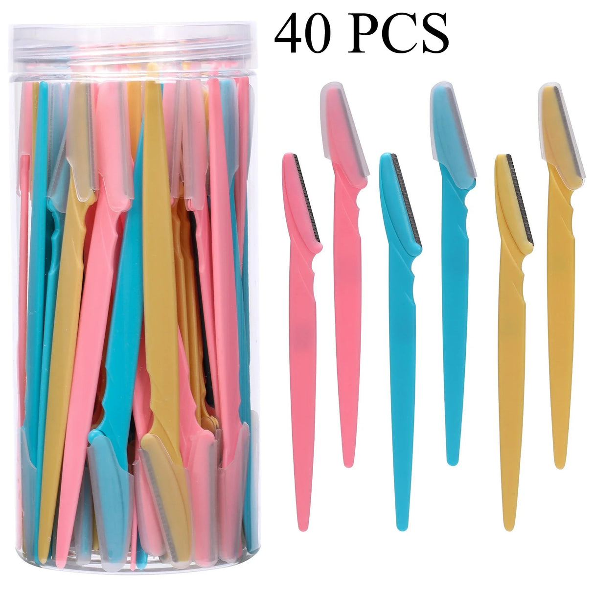 3/30/40Pcs Body Hair Removal Shaver Blades Eyebrows Shaping Knife Eyebrow Trimmer Makeup Beauty Tools Safe Eye Brow Razor Face