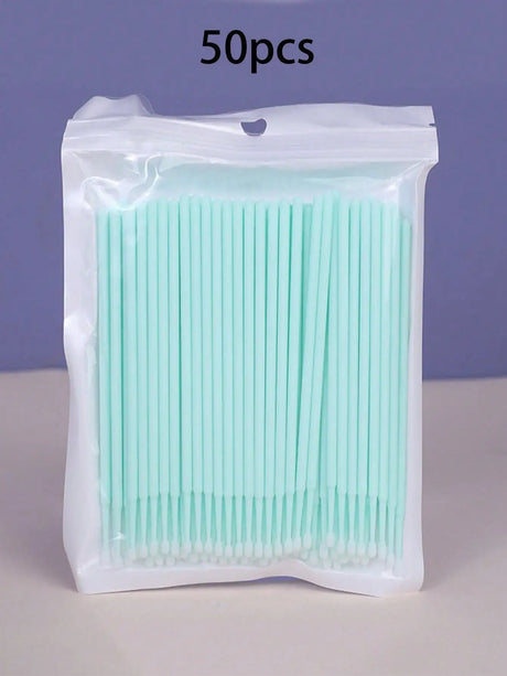 50/100pcs Nano Cleaning Swabs, Ultra Fine Makeup Remover Sticks For Eye Makeup, Contouring, Eyeliner, Lips And Skin Cleansing