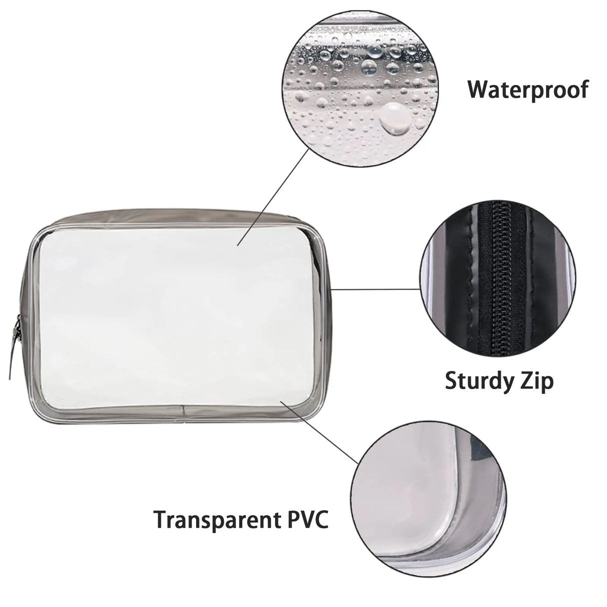 Clear Cosmetic Bag, Transparent Makeup Organizer Pouch for Toiletries, Portable Travel & Gift Storage ﻿