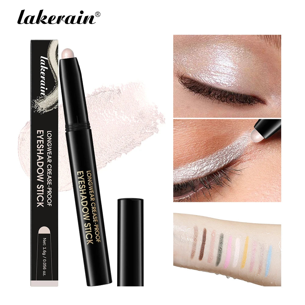 Eyeshadow Liner Sticks Matte & Shimmer Waterproof Metallic Glitter Eye Shadow Highlighter Pencil Eyeshadow Natural Cosmetics
