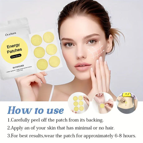 30 yellow body care patches, suitable for both men and women, with a gentle formula, comfortable, ideal for daily care
