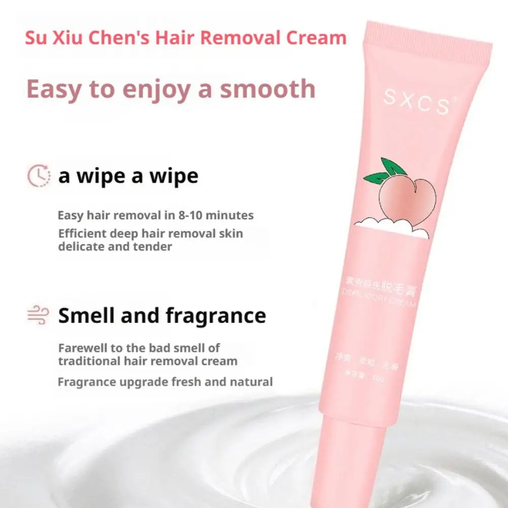 Honey peach Hair removal cream  Hair Growth Inhibitor Gentle Fast Painless Hair removal for Arm Armpit Legs Intimate Areas