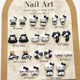 50PCS Nail Parts Charms Cute Cartoon Hello Kitty Nail Art Jewelry Decoration Phone Case Hairpin Manicure Press On Accessories
