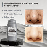 Alaska Volcano & Green Tea Deep Pore Cleansing Mask Stick Blackhead Remover&Oil Control Exfoliating Clay Mask for All Skin Types