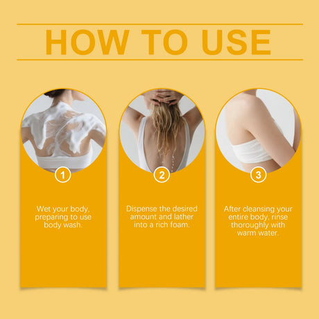 Kojic Acid Turmeric Brightening Body Wash Moisturizing, Cleansing, and Smooth Skin Shower Gel
