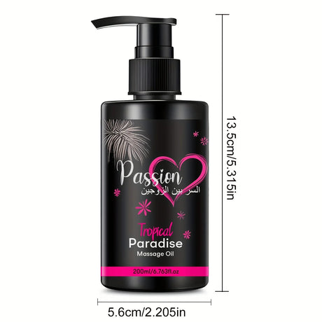 Paradise Massage Oil with Vitamins & Minerals - Nourish & Moisturize，body care massage oil Perfect for Couple Massage 200ml
