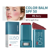 Lip & Cheek Color Balm SPF 50 Mineral Broad Spectrum Sun Protection Water Sweat Resistant Hydrating Long Lasting Buildable Blush