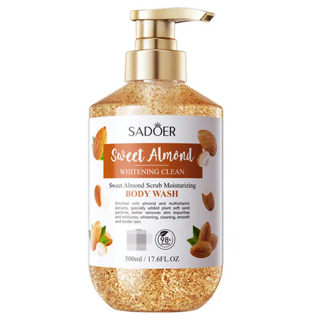500ml Sweet Almond Scrub Whitening and Cleansing Shower Gel Body Wash Bath and Body Works