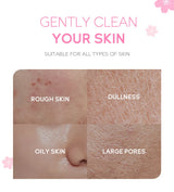 Japanese Cherry Blossom or Vitamin C Facial Cleanser Skin Cleansing Moisturizing  Blackhead Remove Skincare Face Wash Foam Face