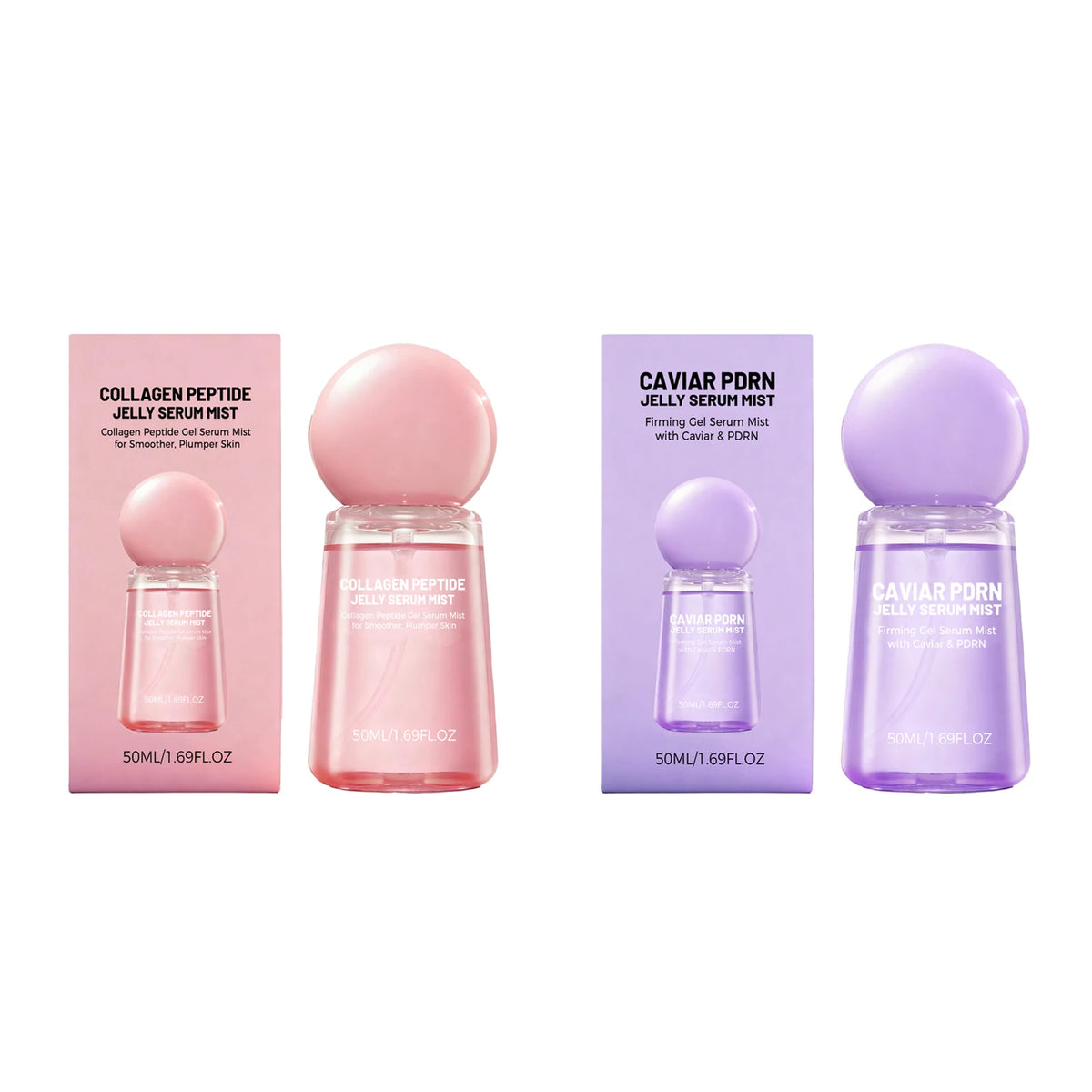 Collagen Peptide Jelly Serum Mist Caviar Pdrn Essence Spray Smooth Dry Moisturizing Brighten Firm Fade Pore Nourishing Face Care