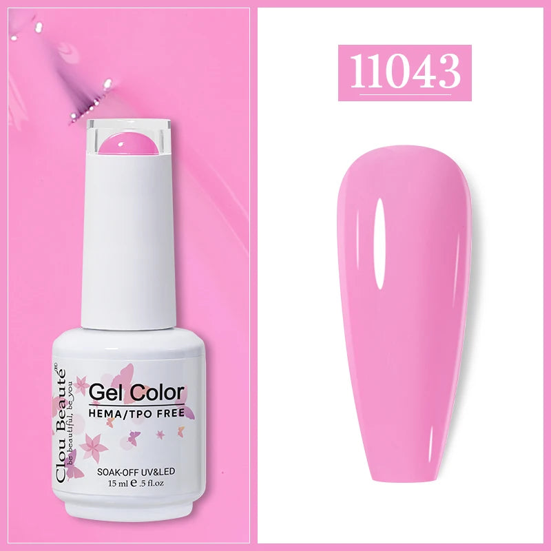 Clou Beaute Gel Nail Polish Neon Brown Royal Blue Red Green Pastal Nude Nail Art Varnishes Gel Lacquer HEMA/TPO FREE UV Gel Nail