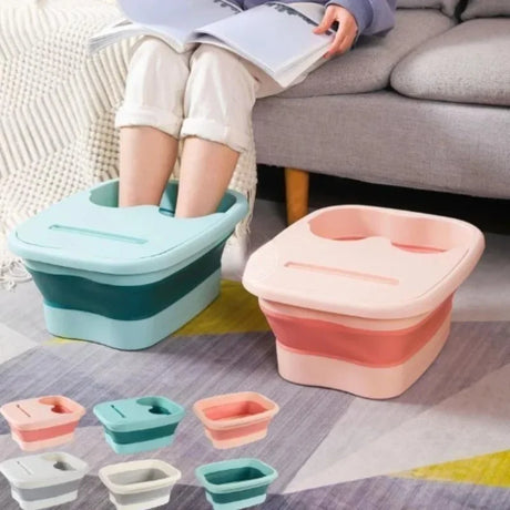 Foldable Foot Bath Massage Bucket Soaking Bucket Folding Foot Bath Tub Foot Soaking Tub Massage Foot Basin Thickened Portable