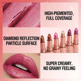 6 Colors 3 in 1 Pearlescent Sparkling Lipstick Matte Glitter Waterproof Long Lasting Pearl Shine Lip Gloss Shimmer Sexy Makeup