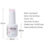 Clou Beaute Grey Color Nail Gel Polish Full Coverage Nail Polish Dark Red Gel Lacquer Varnish Vernis Semi Permanent Nail Art