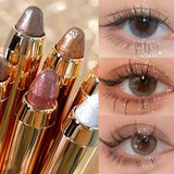 6pcs Highlighter Eyeshadow Pencil Shimmer Glitter Contouring Double-headed Eyeshadow Stick Lazy Eyeshadow Makeup