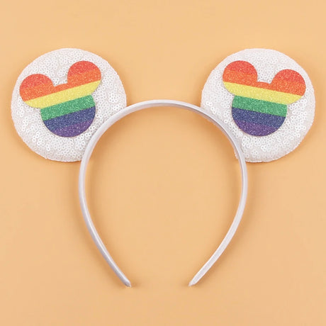 Newest Festival Party Cosplay Mouse Ears Headband 3.3" Ears Glitter Hairband Without Bow For Boys DIY Cartoon Hair Accessories