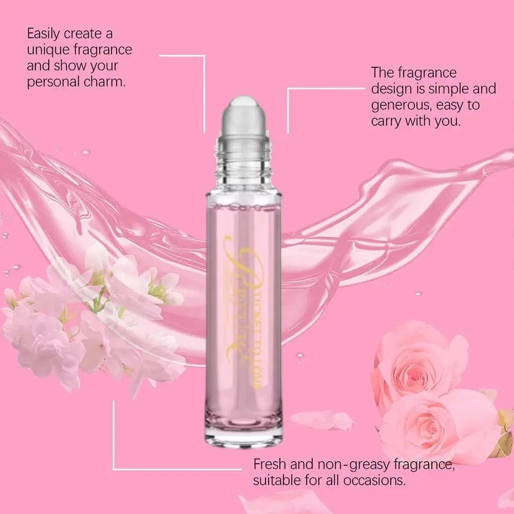 Women Pheromone Roll-On Perfume Long Lasting Cologne Fragrance Flirty Scent Natural Fresh Enchanting Attractive Aroma