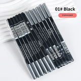 1/12Pc Waterproof Black Brown Eyeliner Pencils-Smudge-Proof Long-Lasting Beginner-Friendly Smooth High Pigmented Punk Eye Makeup