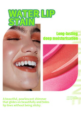 Water gloss mirror oily lip gloss lipstick with long-lasting color retention and non stick cup nude color lip essential oil