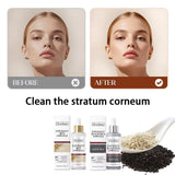 Black&White Rice Exfoliating Essence Dead Skin Remover Facial Glowing Replenisning Shrink Pore Hyaluronic Acid Brightening Serum
