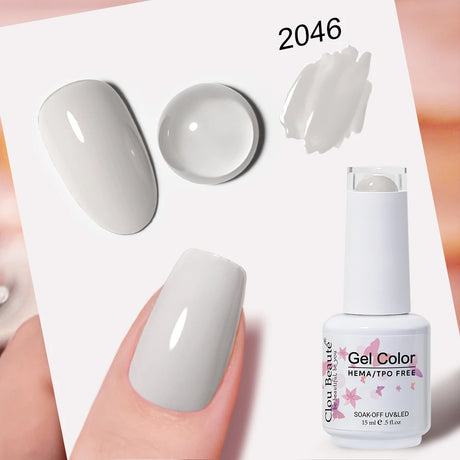 Clou Beaute Grey Color Nail Gel Polish Full Coverage Nail Polish Dark Red Gel Lacquer Varnish Vernis Semi Permanent Nail Art