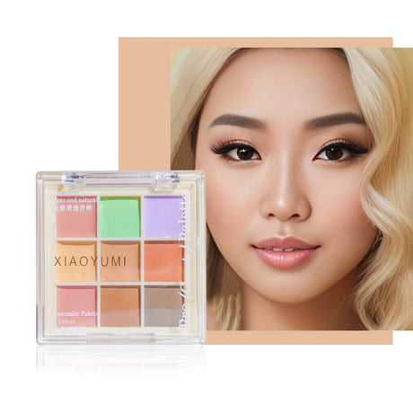 Multi-Color Concealer & Color Correcting Palette, Correcting Green/Purple Shades for Face Makeup, Blemish & Dark Circle Coverage