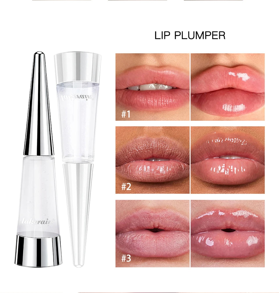 Lakerain Lip Plumper Deep Hydration Long-Lasting Nourishment High-Shine Gloss Shining Voluminous Finish Lip Moisturizing Liquid
