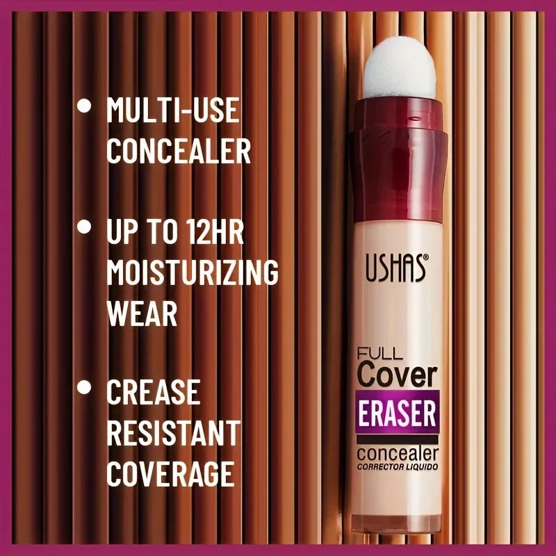 12 Color Liquid Concealer Moisturizing Rotating Sponge Head Concealer Long Lasting Lightweight Multi-use Foundation Makeup