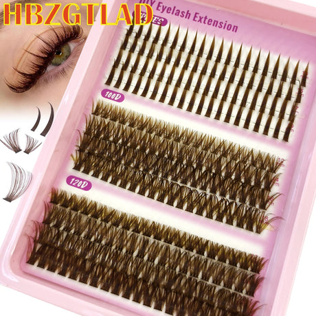 AMSDCN  40P-120Pnaturally 240 clusters  Spikes Brown eyelash clustersfaux cils eyelash extensions Wispy Lashes