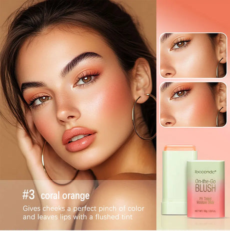 Temperature Change 3-in-1 Cheek Lip Tinted pixiBlush Stick Temperature Change Blush Makeup Products Cosmetic Palette Stick Face