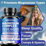 Magnesium Complex Capsules, Support Energy, Bone Strength, Restful Deep Sleep, Brain Health & Anxiety Relief