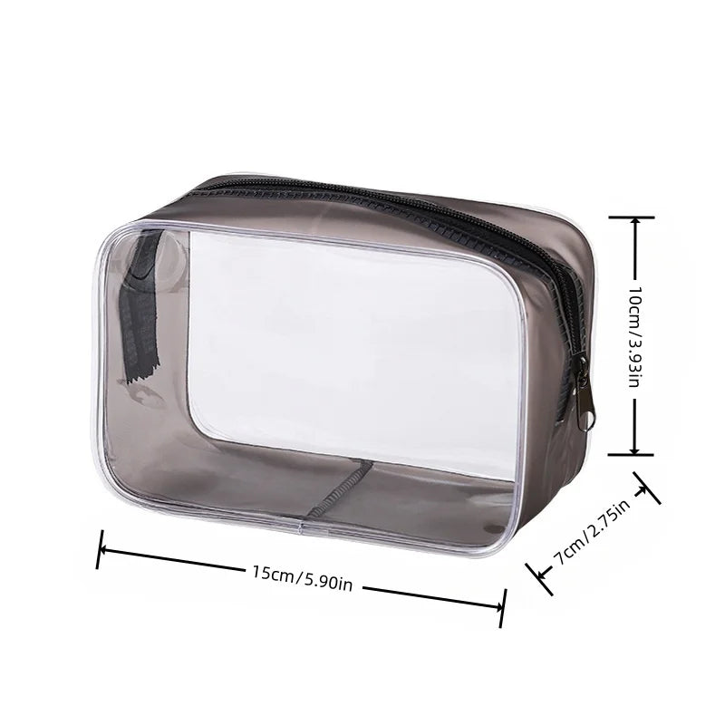 Clear Cosmetic Bag, Transparent Makeup Organizer Pouch for Toiletries, Portable Travel & Gift Storage ﻿
