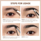 Lakerain Waterproof Eyebrow Gel Long Lasting Highly Pigmented Liquid Eyebrow Makeup Sweatproof Natural Black Brown