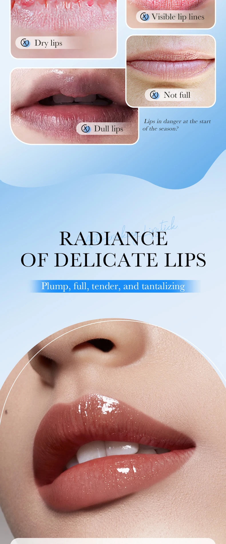 SADOER 1/5/10/15/20PCS Hyaluronic Acid Lip Balm Long-Lasting Moisturizing Lip Care, Hydrating & Nourishing Soothe Dryness
