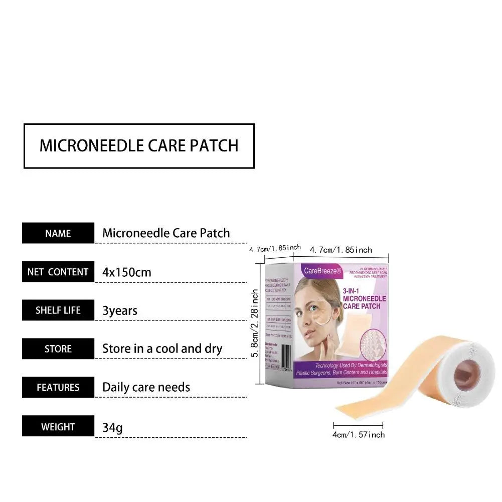 1/3/5rolls Brand Wrinkle-reducing Body Face Tape Dermatologist Recommend Best Scar Reduction Patch 3-in-1 Microneedle Care Patch