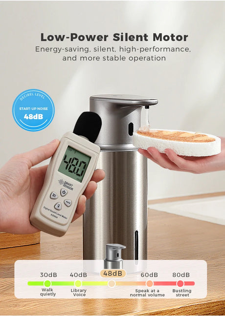480ml Kitchen Soap Dispenser Automatic Sensor Hand Sanitizer Machine Intelligent Electric Body Wash Soap Dispenser 304 Stainl