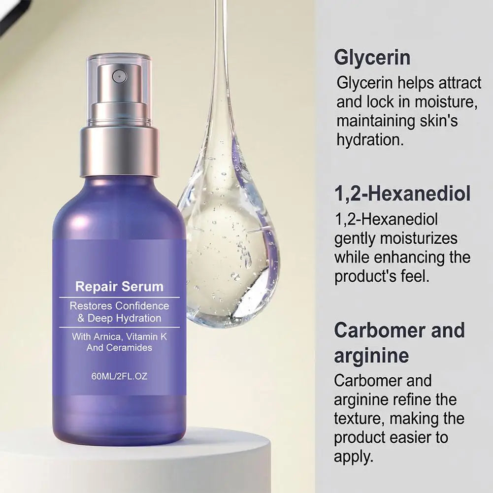 Vitamin K & Ceramides Repair Serum 60ml, Barrier Repair, Deep Hydration & Soothing Facial Essence for All Skin Types