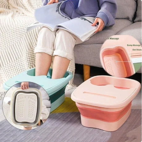 Foldable Foot Bath Massage Bucket Soaking Bucket Folding Foot Bath Tub Foot Soaking Tub Massage Foot Basin Thickened Portable