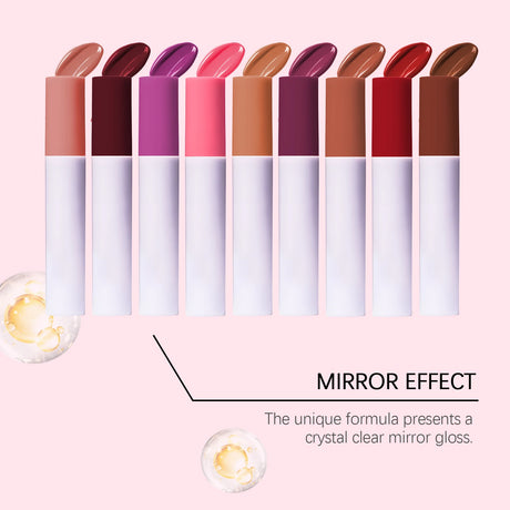 Lips Staining Mirror Lip Oil Gloss Long-Lasting Moisturizing Waterproof Non-stick Cup Makeup Lip Cosmetics Sexy Lips Plumper
