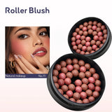 Long Lasting Roll-on Blush Shimmer Matte Finish with Brush 3D Glossy Texture for Daily Makeup Rich in Texture