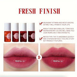 4 Color Fruity Lip Tint Water Gloss Tint, Moisturizing Waterproof Liquid Lipstick, Non-Stick, High Pigment, Long-Lasting Colors