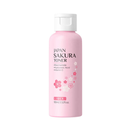 LAIKOU Japan Sakura Toner with Niacinamide Hyaluronic Acid Vitamin C 100ml - Moisturizing Refreshing Gentle