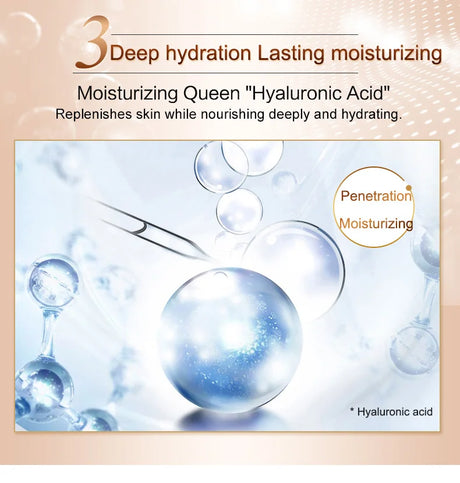 Korea Anti Aging Wrinkle Remover Face Cream Dry Skin Hydrating Facial Lifting Firming Day Night Cream Peptide Serum 50g