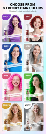 Temporary Hair Color Spray One-Time Hair Dyeing Instant Hair Salon Multi Color Hair Dye Makeup Chalk Washable DIY Party Styling