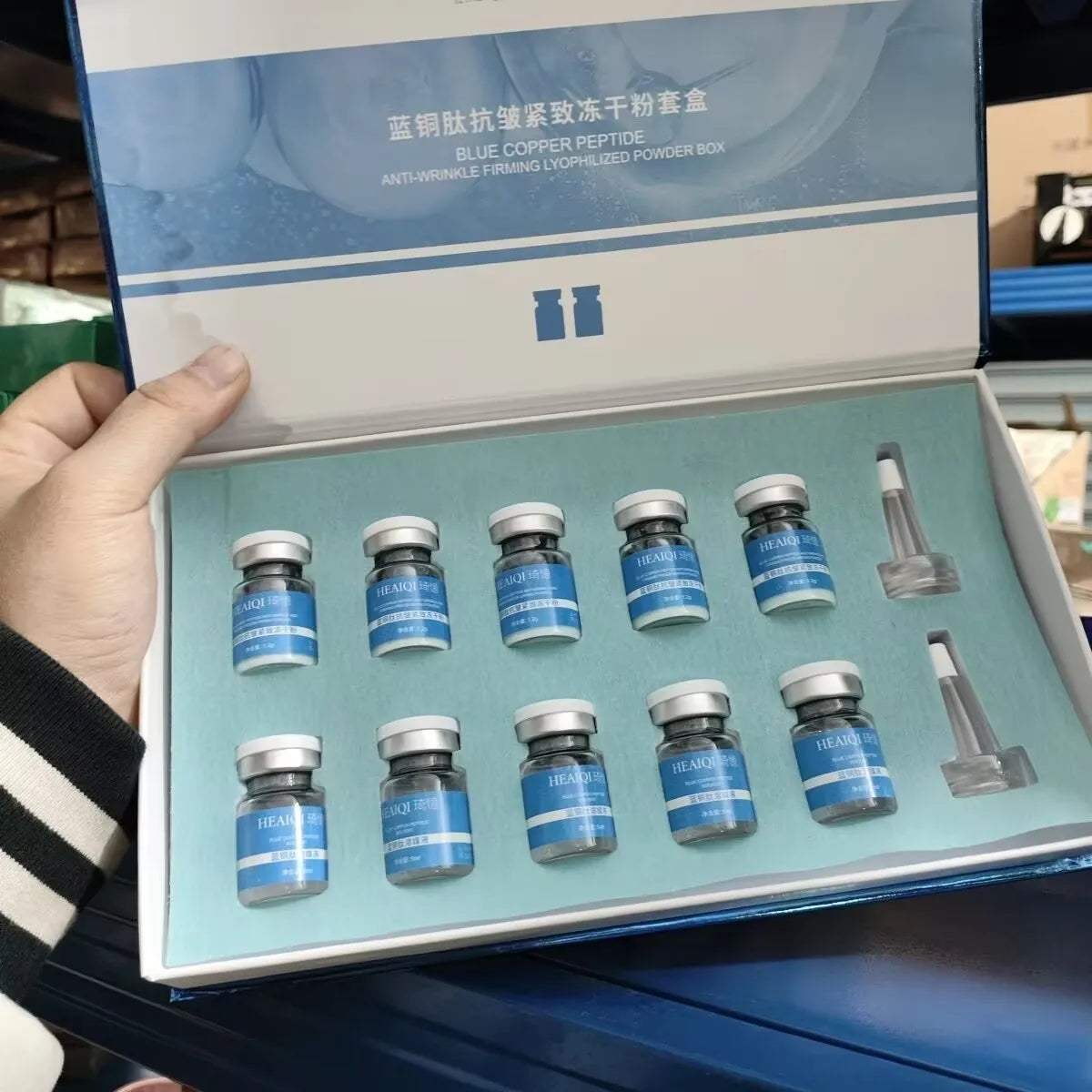 High Purity 98% Blue Copper Peptide Essence Facial Anti-Aging Repair Polypeptide Active Hyaluronic acid Moisturizing Skin Care