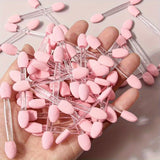 50Pcs Eye Disposable Eye Shadow Stick Double-Head Double-Sided Eye Makeup Applicator Short Sponge Eye Shadow Applicator