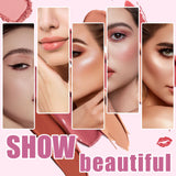Eye Shadow Palette Five-page Flipbook Matte Pearlescent Lasting Non-smudge Multi-function Blush Contouring Highlighter Makeup