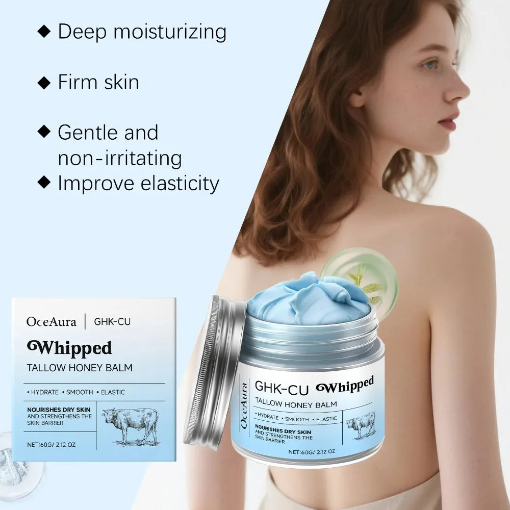 Copper Peptides PDRN GHK-Cu Beef Tallow for Skin Blue Balm Manuka Honey Face and Body Moisturizer Mature Dry & Sensitive Skin
