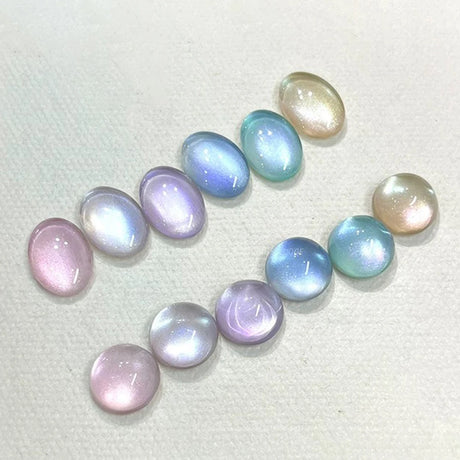 1-6PCS 12ML Human Fantasy Cat Eye Gel Nail Polish Ice Clear High-end Glass Bead Semi-permanent Gel Nail Polish Nail Art Supplies